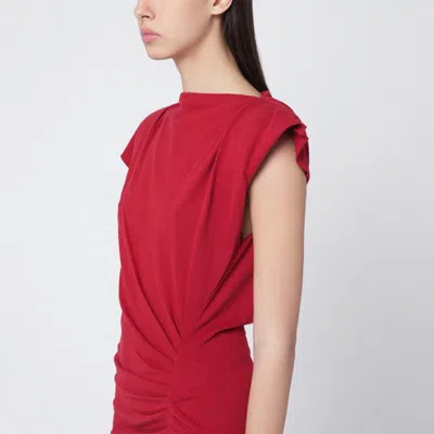 Isabel Marant Long Cherry-coloured Nadela Jersey Dress Women In Red