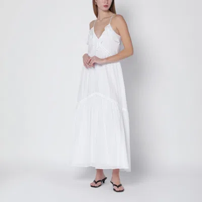 Isabel Marant Étoile Vasma Cotton Voile Dress Maxi Backless In White