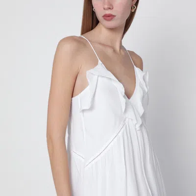 Isabel Marant Étoile Vasma Cotton Voile Dress Maxi Backless In White