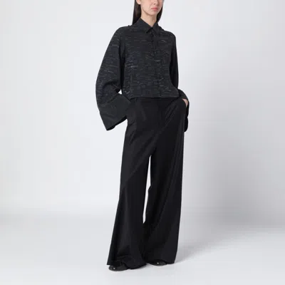 Mm6 Maison Margiela Shirt With All-over Logo Graphic In Black