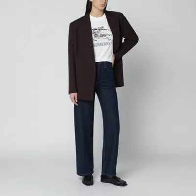 Burberry Equestrian Knight Design Cotton T-shirt In Animal Print