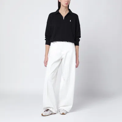 Polo Ralph Lauren Black Zip-up Sweatshirt In Black