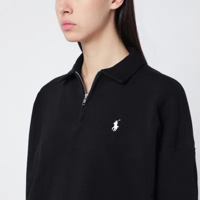 Polo Ralph Lauren Black Zip-up Sweatshirt In Black