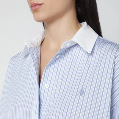 Attico Light Blue/white Striped Shirt In Blue