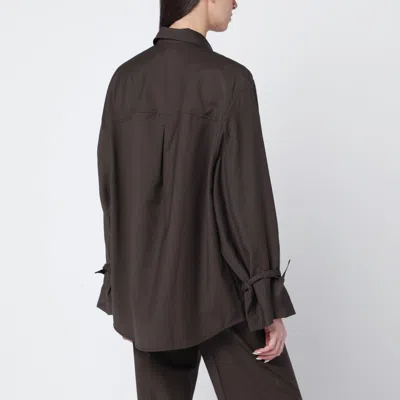 Totême Brown Wool Shirt In Brown