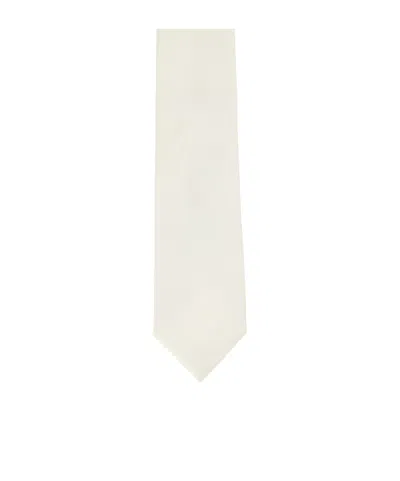 Corneliani Silk Tie In White