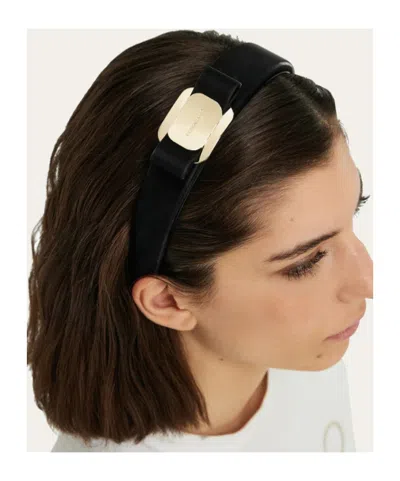 Ferragamo New Vara Plate Headband In Blue
