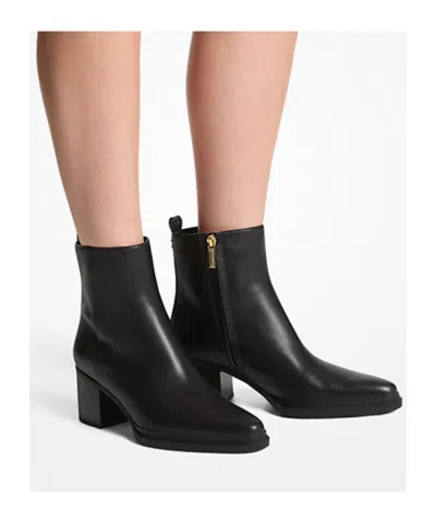 Michael Kors Michael  Lex Heeled Ankle Boots In Black