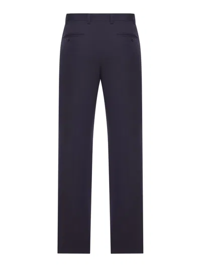 Prada Tailored Cotton Poplin Trousers In Blue