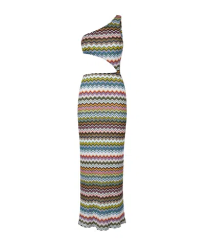 Missoni Knitted Swimwear Cover Up Dresses Multicolor In Multi