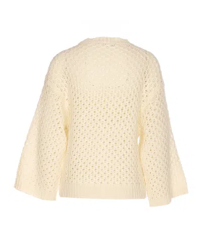 Fabiana Filippi Sequin-detail Crew-neck Sweater In White
