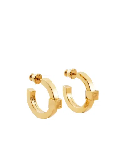 Fendi Forever Gold-coloured Earrings In Gold
