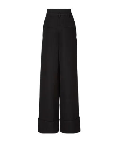 Fendi Pinstripe Belted Trousers In Black