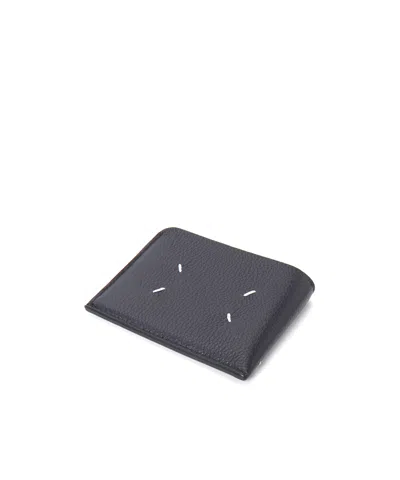 Maison Margiela Four-needle Stitch Wallet In Black