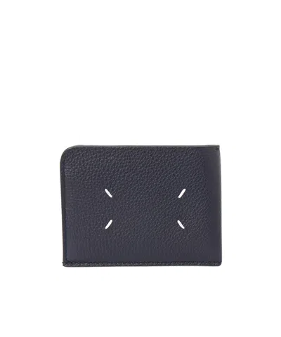 Maison Margiela Four-needle Stitch Wallet In Black