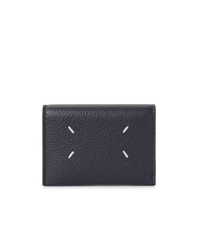 Maison Margiela Logo Printed Bi-fold Wallet In Black