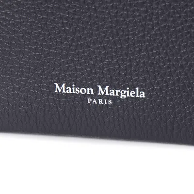 Maison Margiela Logo Printed Bi-fold Wallet In Black