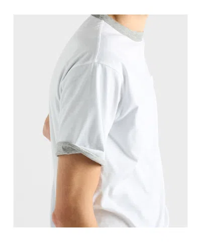 Prada Reversible Cotton T-shirt In Gray