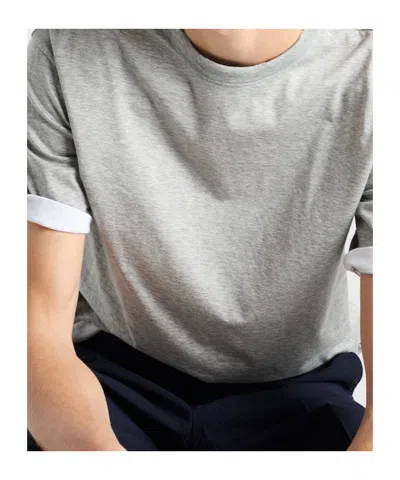 Prada Reversible Cotton T-shirt In Gray