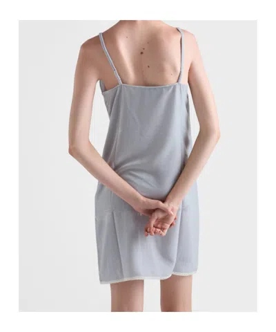 Prada Slipkleid Aus Samt In Blue