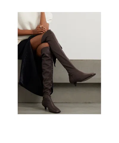 Totême Square-toe Boots In Brown