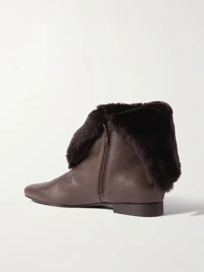 Totême Shearling Boots In Brown