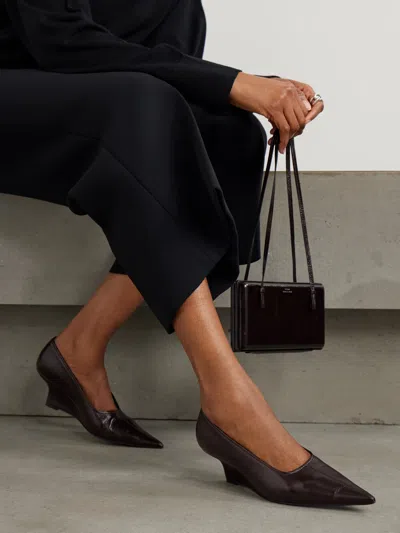 Totême 60mm Sharp Wedge Pumps In Brown
