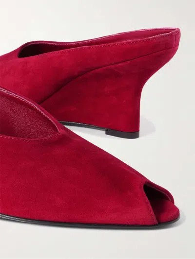 Totême 90mm Peep Toe Heeled Sandals In Red