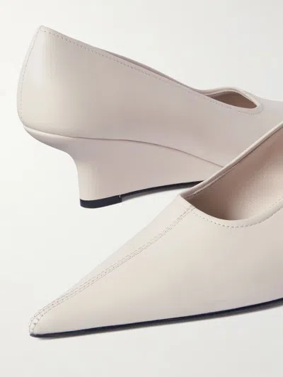 Totême 55mm Sharp Nappa Wedge Pumps In Animal Print