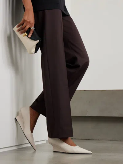 Totême 55mm Sharp Nappa Wedge Pumps In Animal Print