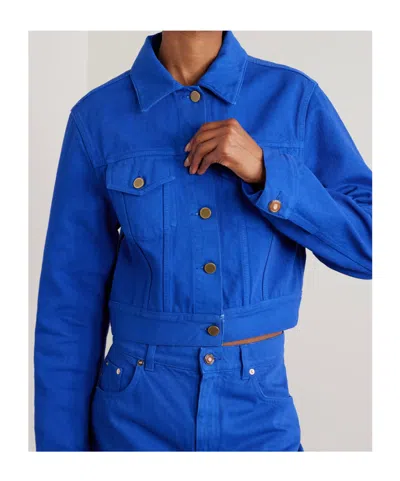 Gabriela Hearst Long-sleeved Denim Jacket In Blue