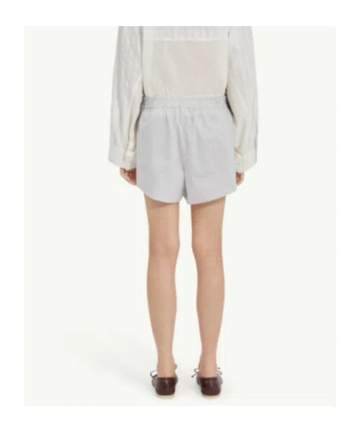 Mm6 Maison Margiela Striped Shorts In Gray