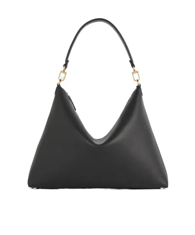 Totême Medium-sized Zippered Shoulder Bag In Black