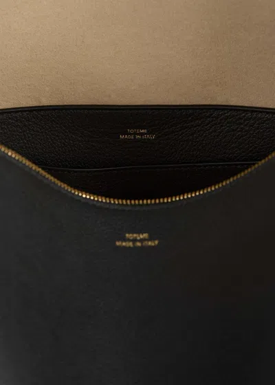 Totême Medium-sized Zippered Shoulder Bag In Black