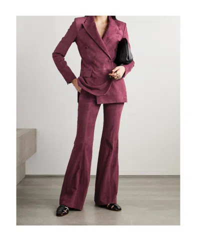 Gabriela Hearst Casual Pants With Belt Loops In Burgundy