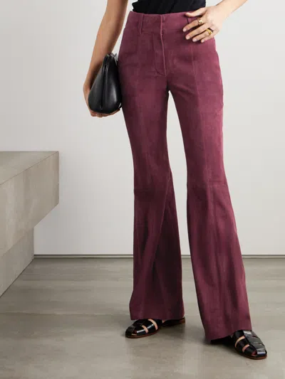 Gabriela Hearst Casual Pants With Belt Loops In Burgundy