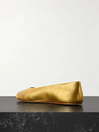 Gabriela Hearst Andre Ballet Flats In Gold