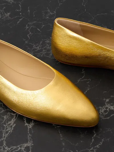 Gabriela Hearst Andre Ballet Flats In Gold