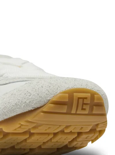 Balmain Racer 45 Trainers In Lambskin And Suede In White
