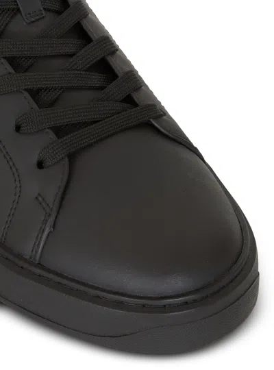 Balmain B Court Sneakers Flat Sole Round Toe In Black