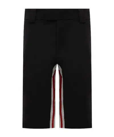 Prada Striped Shorts In Black