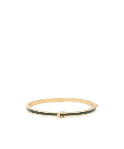 Coach Two-tone Logo Bracelet In Gold