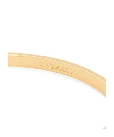 Coach Two-tone Logo Bracelet In Gold