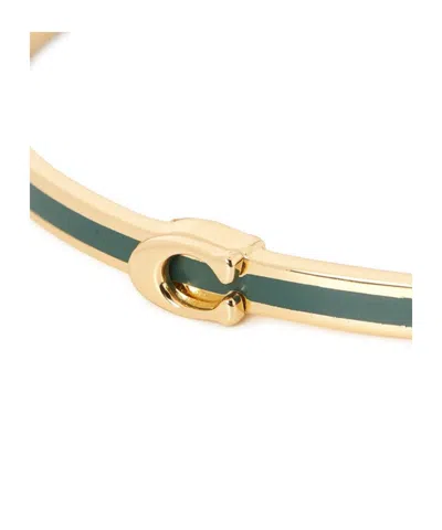 Coach Two-tone Logo Bracelet In Gold