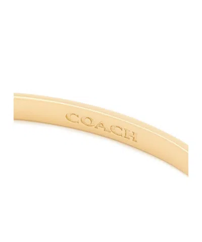 Coach Logo Enamelled Bangle In White