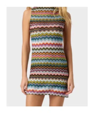 Missoni Mare Open-back Striped Metallic Crochet-knit Mini Dress In Multi