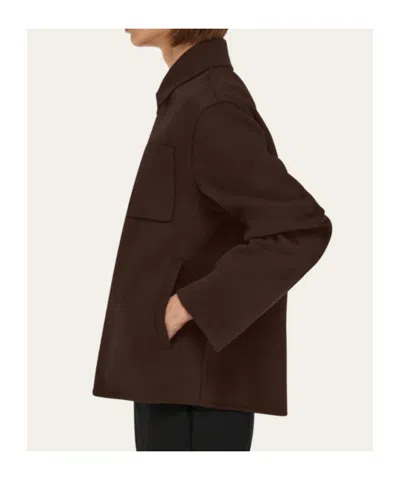 Ferragamo Patch-pocket Zip Jacket In Brown