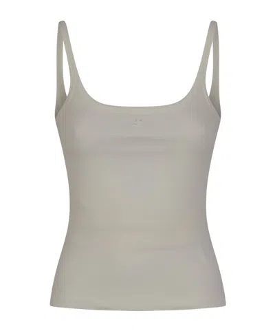 Courrèges U-neck Tank Top In Gray