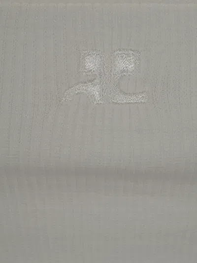 Courrèges U-neck Tank Top In Gray