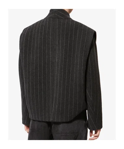 Isabel Marant Dyogo Pinstripe Button Jacket In Multi